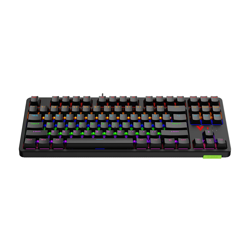 لوحة مفاتيح رابو V500PRO-87 2024 الميكانيكية للألعاب مع إضاءة خلفية TKL.