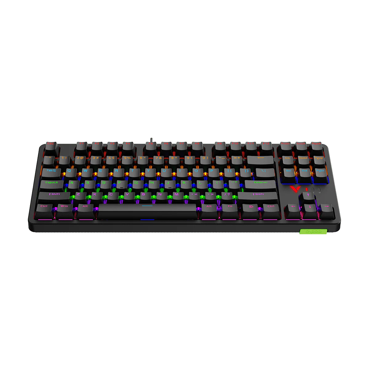 لوحة مفاتيح رابو V500PRO-87 2024 الميكانيكية للألعاب مع إضاءة خلفية TKL.