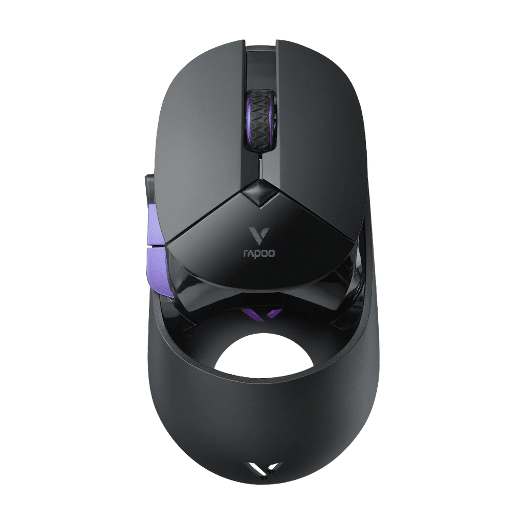 رابو VT960 Pro ماوس ألعاب يعمل سلكياً ولاسلكياً، بدقة تصل إلى 26,000 نقطة في البوصة، مع إضاءة RGB.