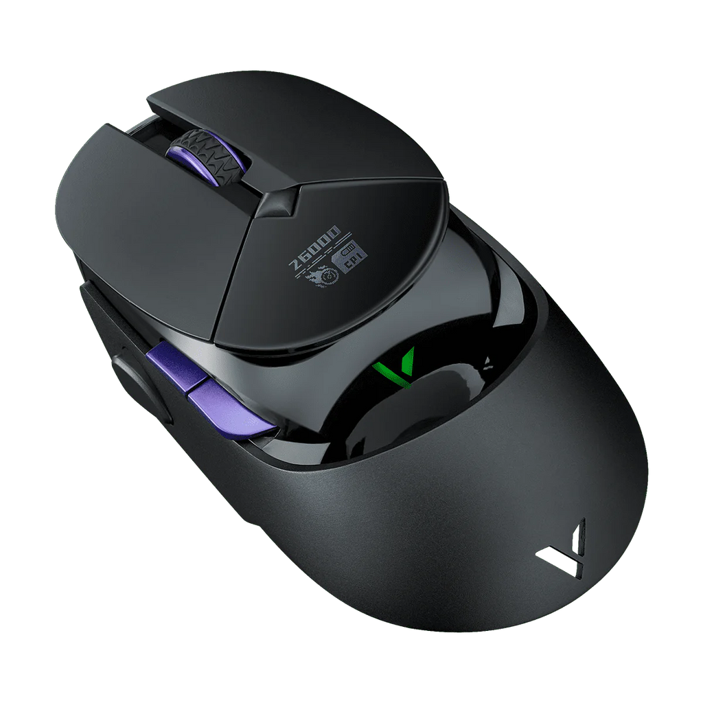 رابو VT960 Pro ماوس ألعاب يعمل سلكياً ولاسلكياً، بدقة تصل إلى 26,000 نقطة في البوصة، مع إضاءة RGB.