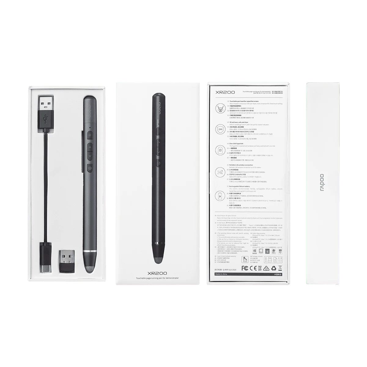 Rapoo XR200 Touchable Wireless Presenter Pen 2.4GHz