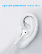 Onemust HP01 USB-C Wired Earphones with Mic - HIFI Stereo - White