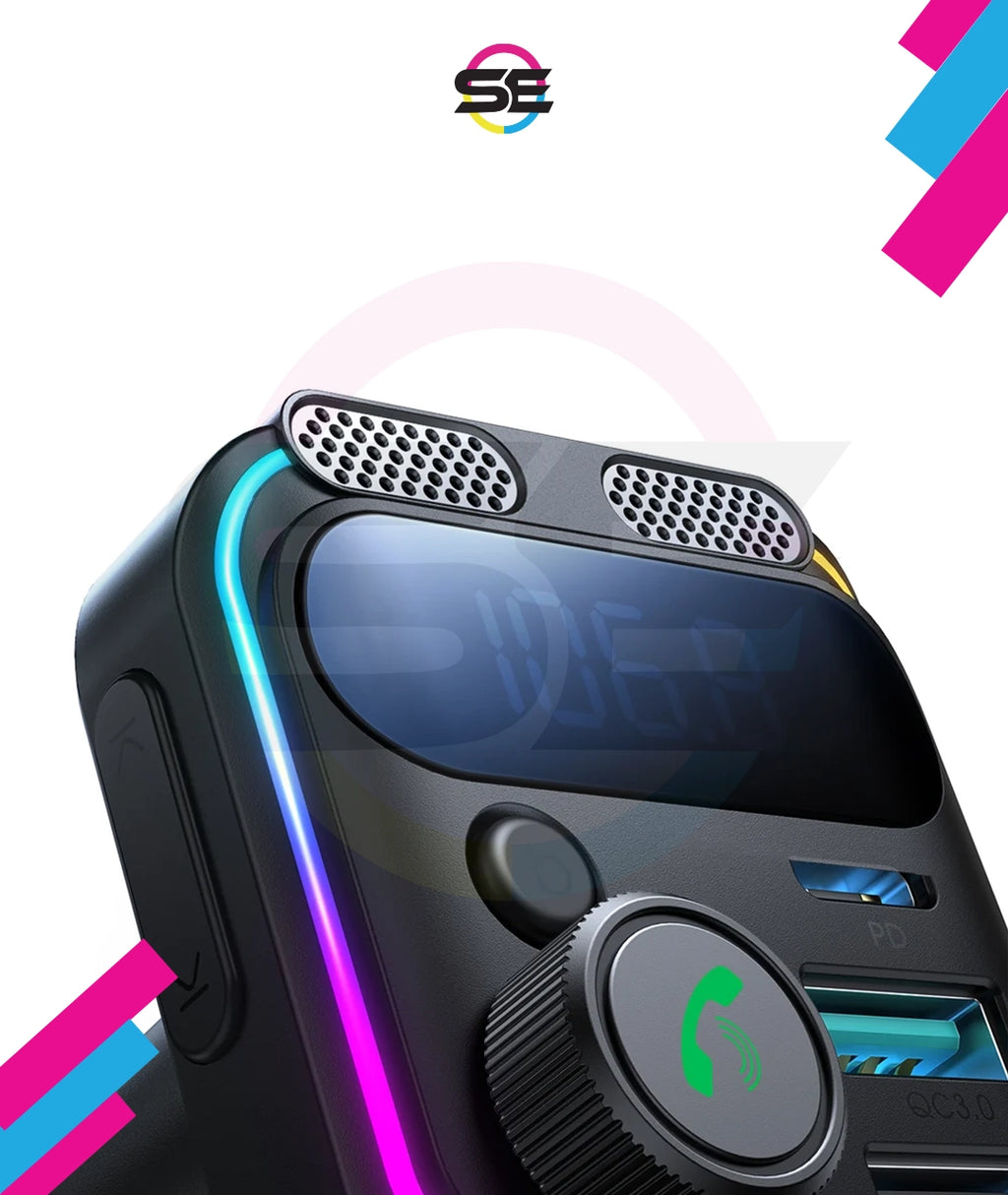 JOYROOM JR-CCB01 48W Dual-Mic Bluetooth 5.4 Car FM Transmitter