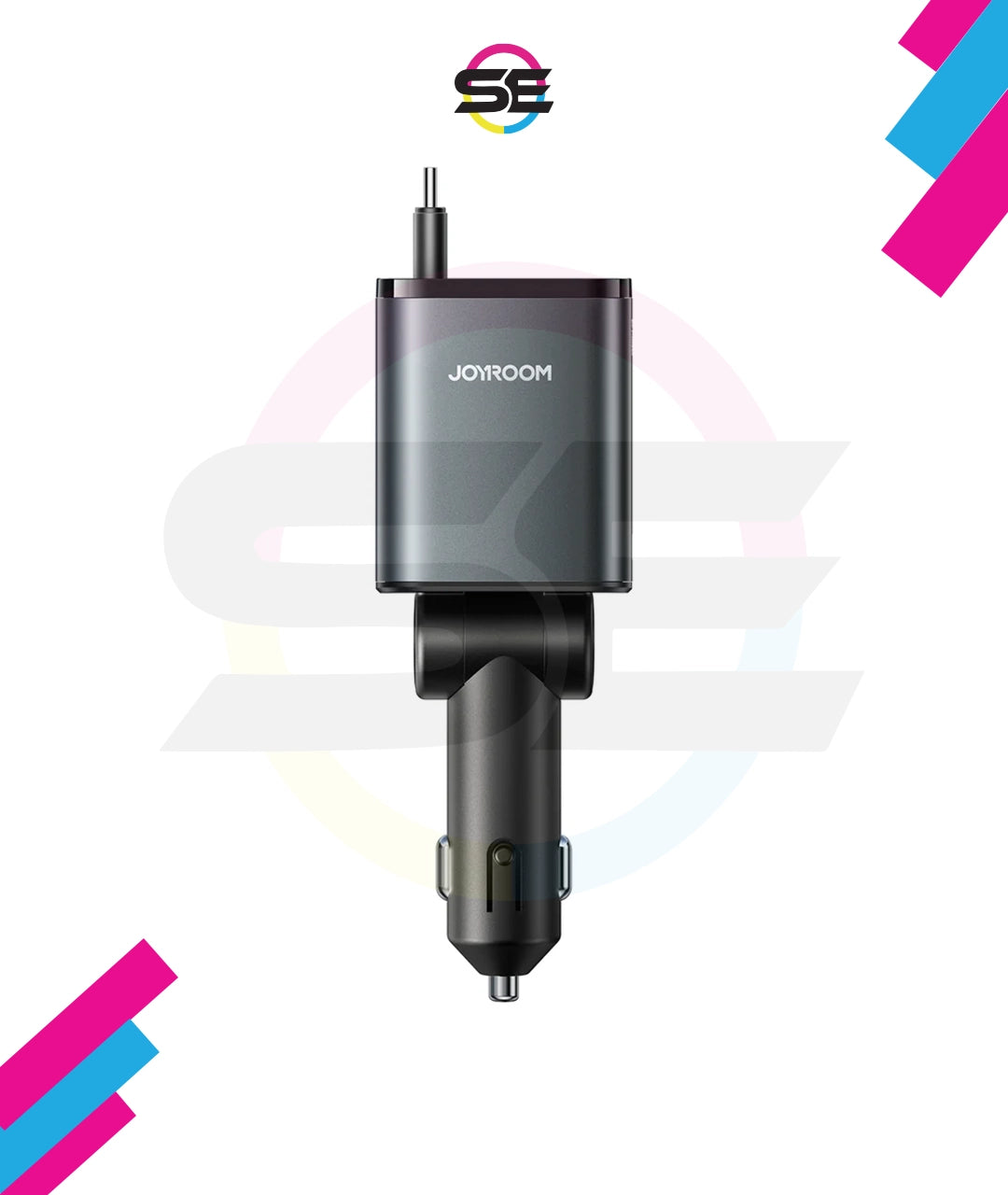 JOYROOM JR-CCL07 3-in-1 Retractable Car Charger – 80cm