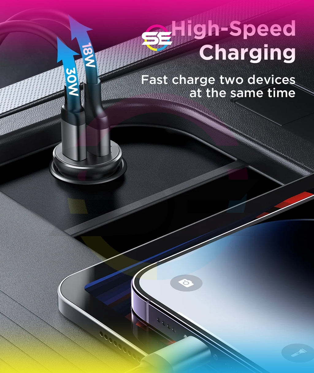 JOYROOM JR-CCN05 30W Mini Metal Car Charger – PD & QC3.0