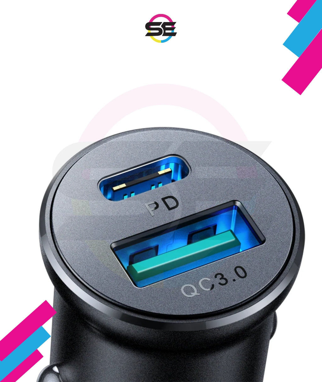 JOYROOM JR-CCN05 30W Mini Metal Car Charger – PD & QC3.0