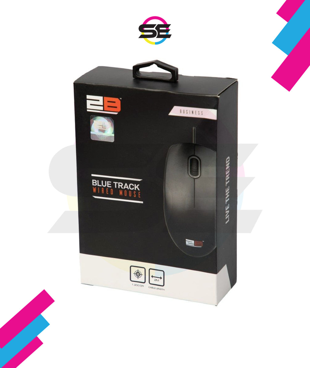 2B (MO663) Business Series Wired Mouse - 2M - Black