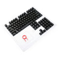 Redragon A107 104-Key Matte Black Replacement Keycaps – Standard Square Profile, Cherry MX Compatible, Red Keycap Puller Included – Black (US Layout)