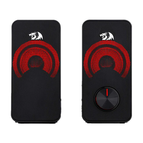 Redragon GS500 Stentor Stereo Gaming Speakers – Red LED Backlight Volume Control
