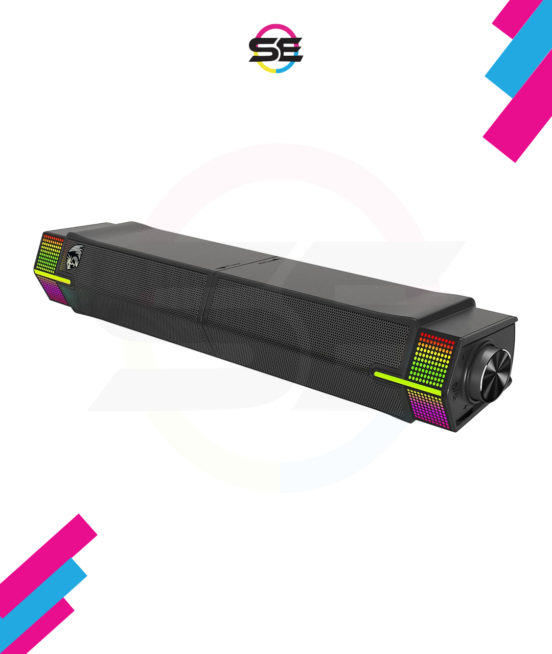 Redragon GS511 Wireless RGB Desktop Speakers – 2.0 Soundbar BT 5.3 Dual-Play Rich Bass All-in-One Control