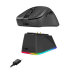 Redragon M998-STD 1K Tri-Mode Wireless Gaming Mouse – 24K DPI 61g Ultra-Light Magnetic RGB Dock