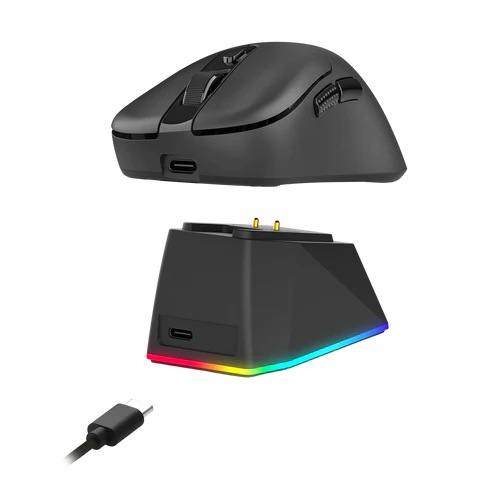 Redragon M998-STD 1K Tri-Mode Wireless Gaming Mouse – 24K DPI 61g Ultra-Light Magnetic RGB Dock