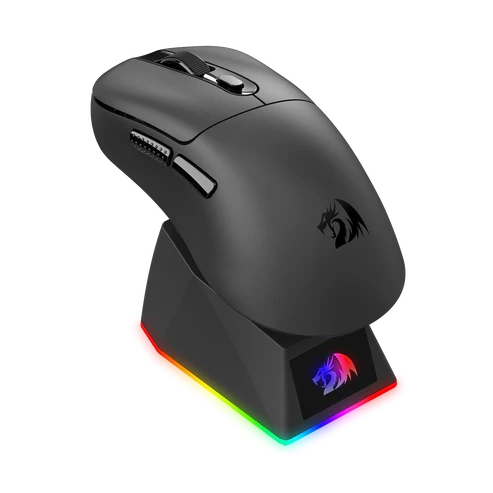 Redragon M998-STD 1K Tri-Mode Wireless Gaming Mouse – 24K DPI 61g Ultra-Light Magnetic RGB Dock