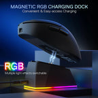 Redragon M998-STD 1K Tri-Mode Wireless Gaming Mouse – 24K DPI 61g Ultra-Light Magnetic RGB Dock