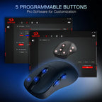 Redragon M998-STD 1K Tri-Mode Wireless Gaming Mouse – 24K DPI 61g Ultra-Light Magnetic RGB Dock