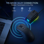 Redragon M998-STD 1K Tri-Mode Wireless Gaming Mouse – 24K DPI 61g Ultra-Light Magnetic RGB Dock
