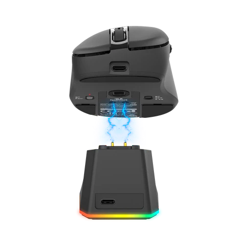 Redragon M998-STD 1K Tri-Mode Wireless Gaming Mouse – 24K DPI 61g Ultra-Light Magnetic RGB Dock