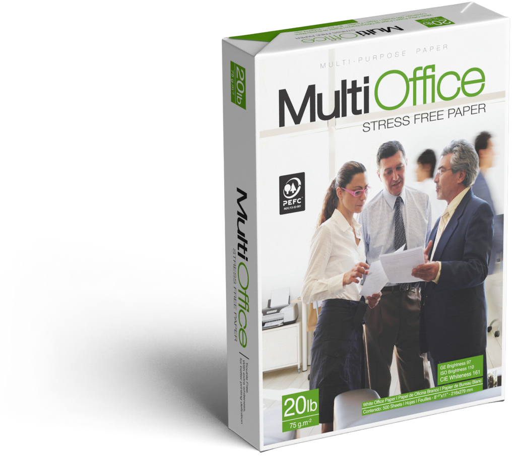 MultiOffice A4 80gsm Stress-Free Multipurpose Office Paper - Single Ream (500 Sheets)