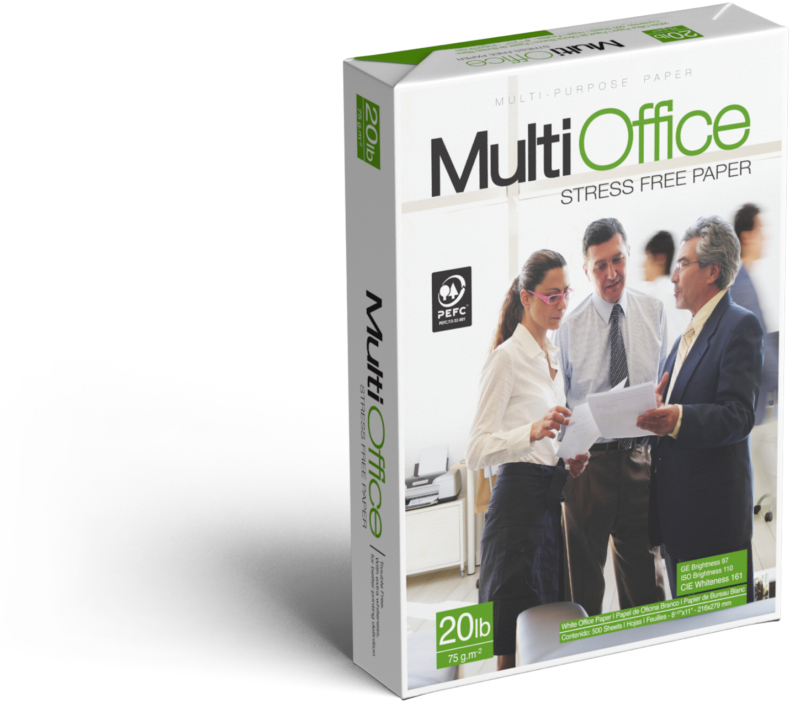 MultiOffice A4 80gsm Stress-Free Multipurpose Office Paper - Single Ream (500 Sheets)