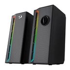 Redragon GS580 Calliope RGB Gaming Desktop Speakers – 2.0 Channel Stereo, 5Wx2, Independent Volume Knob, USB Powered + 3.5mm AUX – Black