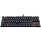 Redragon K607 RGB Low Profile TKL Wired Mechanical Gaming Keyboard – 87 Keys, Blue Switch, Type-C, Multi-Device Bluetooth + 2.4G – Black