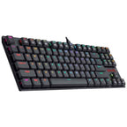 Redragon K607 RGB Low Profile TKL Wired Mechanical Gaming Keyboard – 87 Keys, Blue Switch, Type-C, Multi-Device Bluetooth + 2.4G – Black
