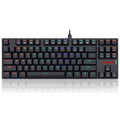Redragon K607 RGB Low Profile TKL Wired Mechanical Gaming Keyboard – 87 Keys, Blue Switch, Type-C, Multi-Device Bluetooth + 2.4G – Black