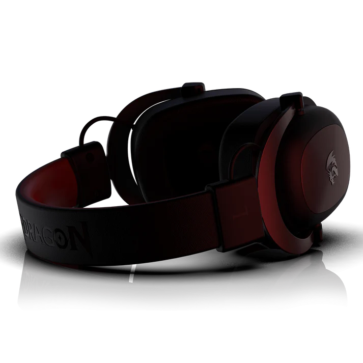 Redragon H510 ZEUS Wired Gaming Headset – 7.1 Surround Sound, 53mm Drivers, Memory Foam Ear Pads, Detachable Boom Mic, In-Line Control, Gold-Plated 3.5mm – Black/Red