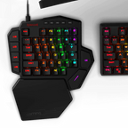 Redragon K585 DITI One-Handed RGB Mechanical Gaming Keyboard – 42 Keys, Blue Switch, 7 Macro Keys, Detachable Wrist Rest – Black