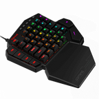 Redragon K585 DITI One-Handed RGB Mechanical Gaming Keyboard – 42 Keys, Blue Switch, 7 Macro Keys, Detachable Wrist Rest – Black