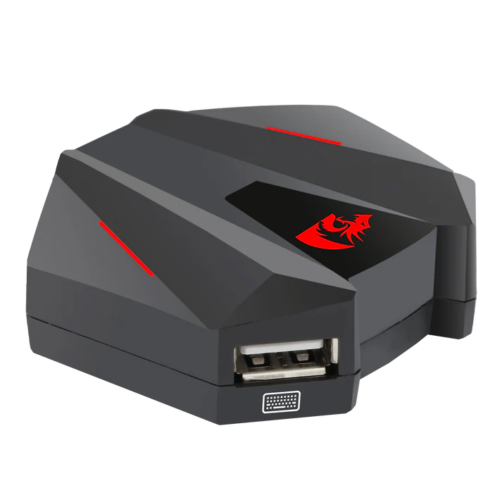 Redragon Keyboard & Mouse to Console Converter – Plug & Play, No Lag – Xbox One, PS4, Nintendo Switch & PS3 – Black/Red