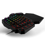Redragon K585 DITI One-Handed RGB Mechanical Gaming Keyboard – 42 Keys, Blue Switch, 7 Macro Keys, Detachable Wrist Rest – Black