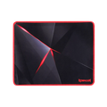Redragon P012 CAPRICORN Gaming Mouse Pad – 325×245×3mm, Geometric Diamond Design, Anti-Fray Red Stitching, Non-Slip Rubber Base, Easy to Wash – Black/Red