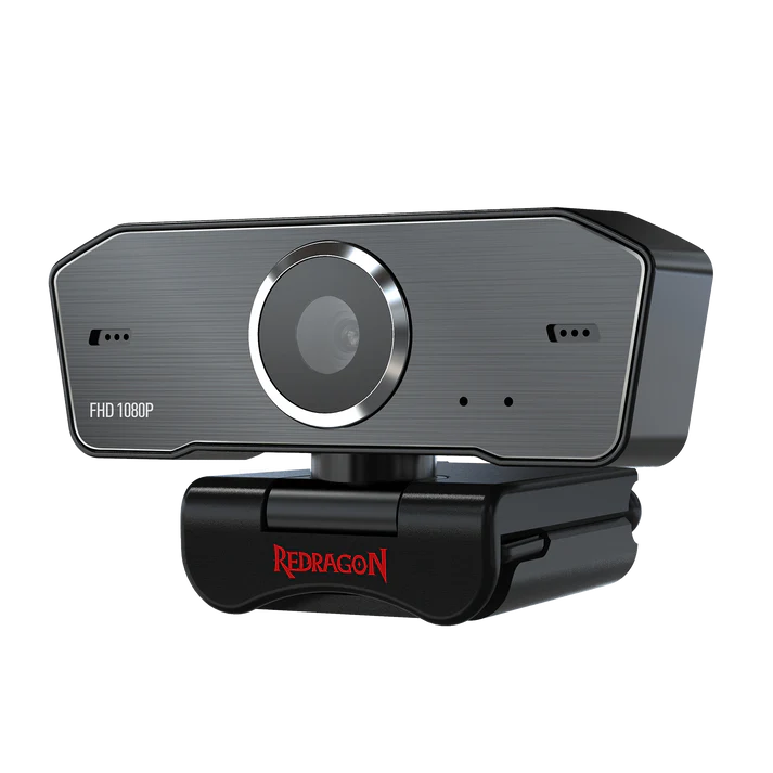 Redragon GW800 FHD 1080P Webcam with Built-in Dual Microphone, 360° Rotation – USB 2.0 Web Camera