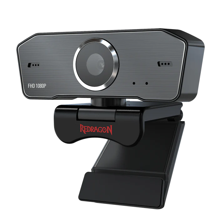 Redragon GW800 FHD 1080P Webcam with Built-in Dual Microphone, 360° Rotation – USB 2.0 Web Camera
