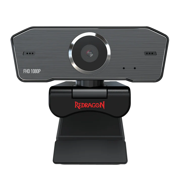 Redragon GW800 FHD 1080P Webcam with Built-in Dual Microphone, 360° Rotation – USB 2.0 Web Camera