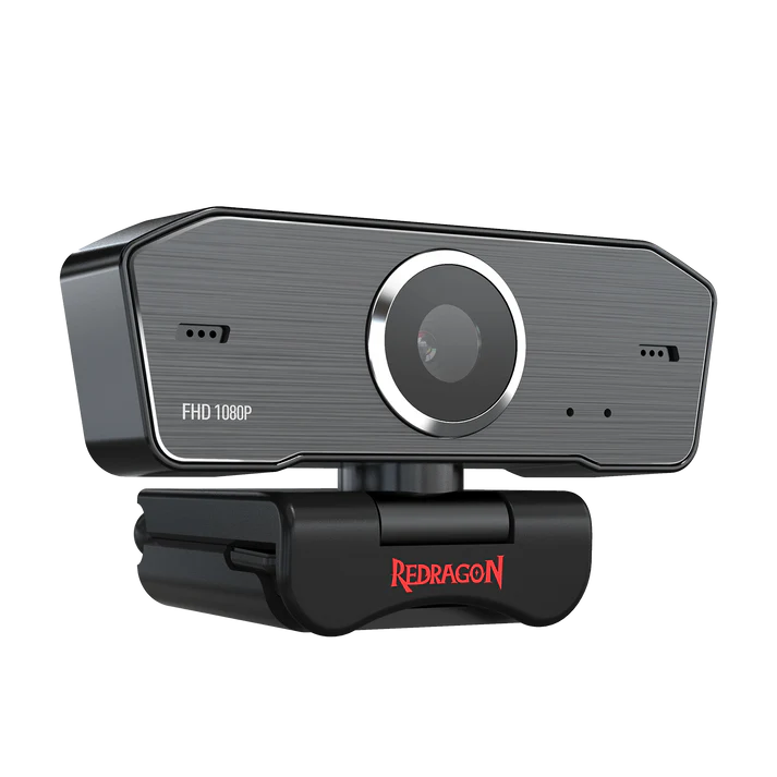 Redragon GW800 FHD 1080P Webcam with Built-in Dual Microphone, 360° Rotation – USB 2.0 Web Camera